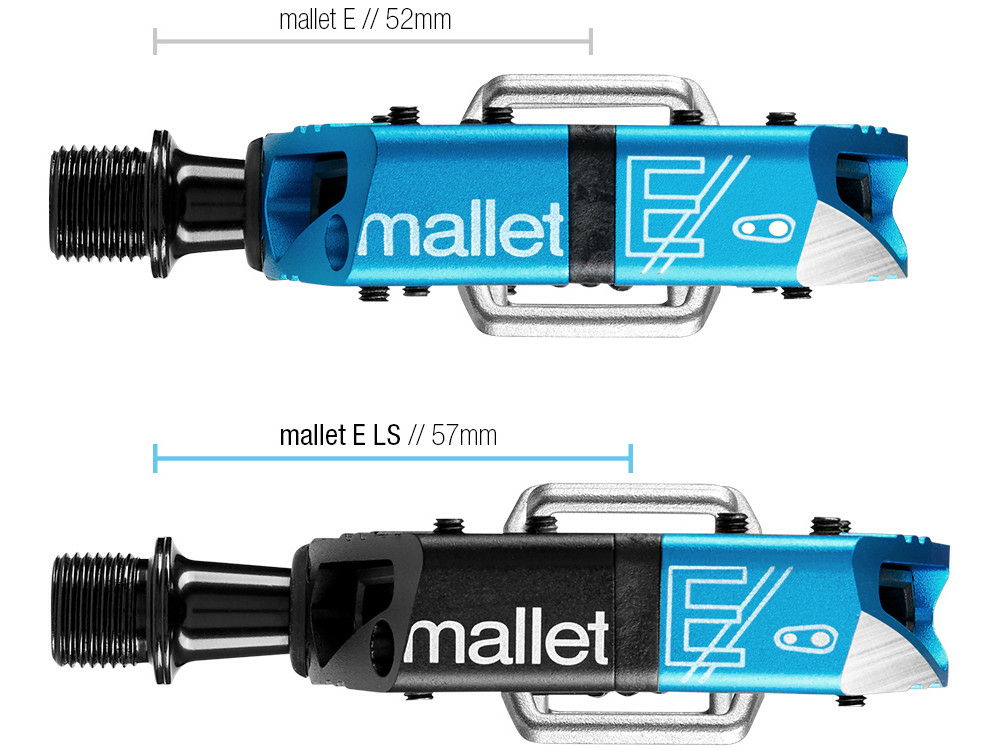 Pedały rowerowe Crank Brothers Mallet E LS czarno-niebieskie